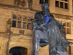 Supporting image for story: European flags appear across Shrewsbury as Article 50 set to be triggered