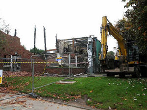 Supporting image for story: Diggers move in on arson-hit Wilkinson Primary School