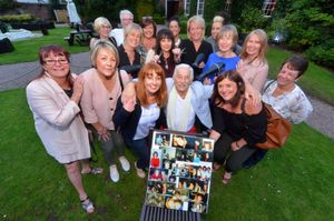 David Webb with former staff during a reunion at Park House Hotel