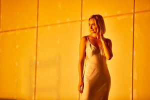 Lizzy Watts (Hedda) in Hedda Gabler. Photo by Brinkhoff Mögenburg