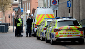 There was a heavy police presence, but the protest passed by peacefully
