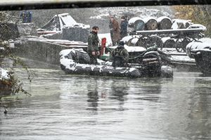 It was a wintry scene at Bumble Hole Nature Reserve as funding was underway. Photo: Emma Trimble / SWNS