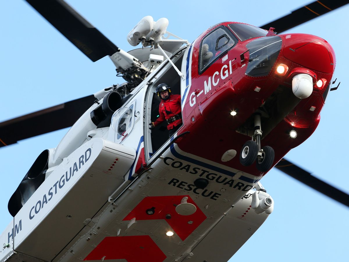 Two rescued from sinking fishing vessel by helicopter