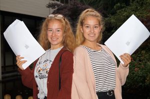 Sisters Rhianna and Eleanor Hinton delighted with their A-level results