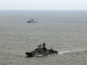 Supporting image for story: Royal Navy destroyer shadows Russian warship in English Channel