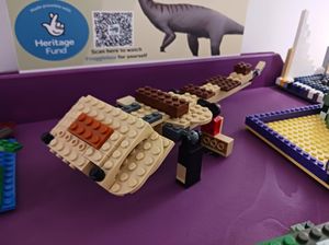 The winning 3D lizard from the Triassic period, designed by a local young person.