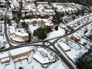Supporting image for story: Reader picture: A bird's-eye view of snow coverage over Compton