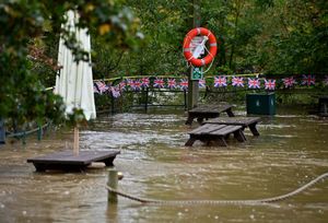 Flooding around Ironbridge