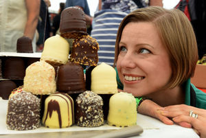 Charlotte Walters with some of the teacakes from Dinkies of Shifnal