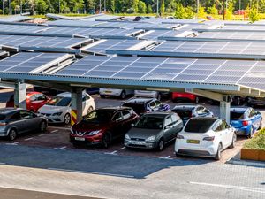 A car park covered in solar panels