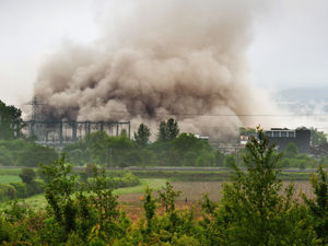 Supporting image for story: Going, going, gone: Rugeley Power Station cooling towers demolished 