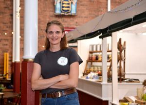 Little Green Pantry owner Keli King at her new shop in Newport Market on Friday, September 5, 2025