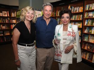 Supporting image for story: Actress and author Joan Collins joins Michael Brandon for memoir release