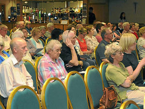 Supporting image for story: Crowds at Cannock and Stafford hospitals meeting