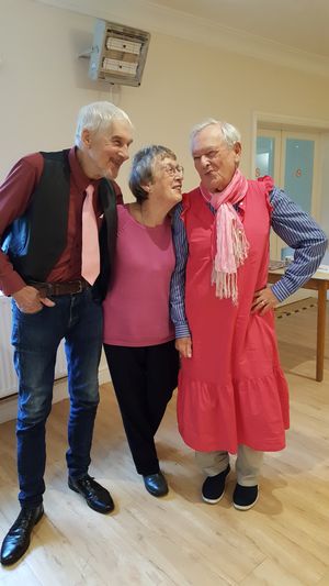 LCSG members Goff Berry, Anne Coe and Philip Sadler 'Wear it Pink' for Breast Cancer Now