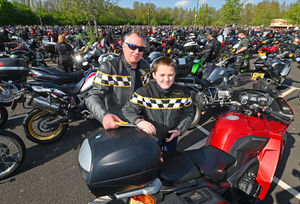 Mike Montane with grandson Jenson, aged 12, from Wellington.