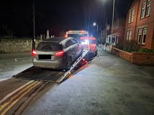 Police seized a Mercedes car in Oswestry. Picture: West Mercia Police/Simon Wilkey.