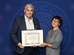 Magic Circle president Marvin Berglas and Sophie Lloyd
