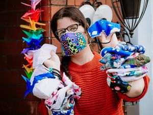 Supporting image for story: Masks raise more than £3,000 for food bank