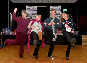 Di Vukmirovic, Pauline Gibbons, Lavida Fletcher and Mark Guest put on the moves