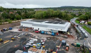 Telford's new Lidl taking shape off the Old Park Roundabout, pictured in September. Photo: Tim Thursfield