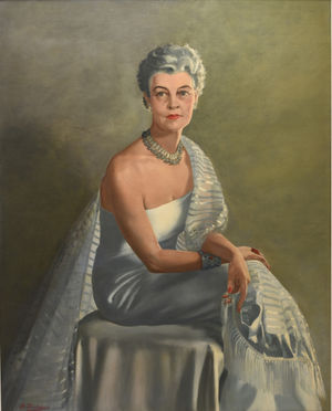 Anna Katrina Zinkeisen’s portrait of her cousin, Helene Babbett-Philp, which is valued at up to £8,000