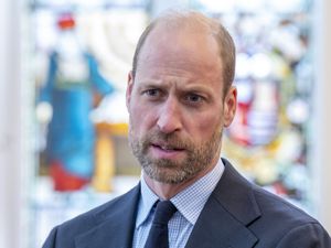 The Prince of Wales looking serious