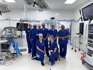 Members of the Robotic Surgery Team at SaTH