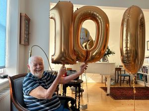 George Hall on his 100th birthday