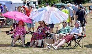 Relaxing in the sun at the Wrekin Eatin' festival.