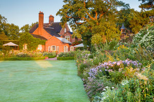 The herbaceous borders in the Walled Garden at Goldstone Hall Hotel.