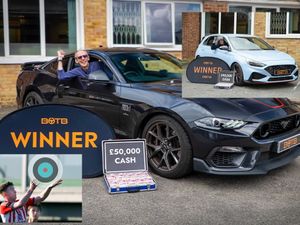 Supporting image for story: Kitchen builder wins a dream car in a spot the ball competition for a SECOND time