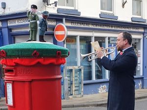 Supporting image for story: Ellesmere bugler sounds his final Last Post in the town after 23 years