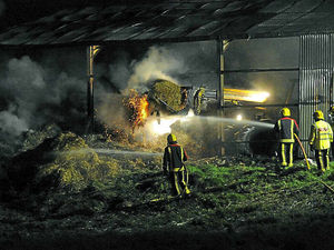 Supporting image for story: Fire crews tackle huge Kingswinford barn blaze