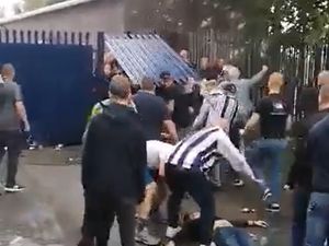 Supporting image for story: Police hunt football thugs after violence at West Brom v Millwall