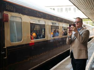 Supporting image for story: Watch: All aboard! Excitement as Britain's 'poshest train' with £700 tickets sets off from Wolverhampton