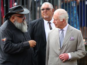 Supporting image for story: King faces Indigenous activists for second day in a row on Australia tour