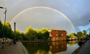 A rainbow over the Llangollen canal at Ellesmere. Picture; Sue Austin