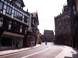 Supporting image for story: Raw sewage runs down Shrewsbury's Castle Gates