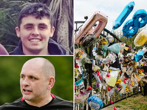Tributes left to Dylan Price, top left, as his father Darren, bottom, appealed for information regarding his death