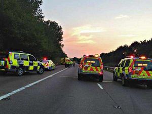 Supporting image for story: Overturned horsebox causes M54 delays