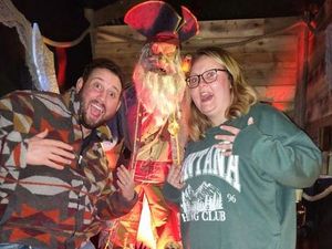 Supporting image for story: Halloween House in support of local hospice, as son continues father's tradition