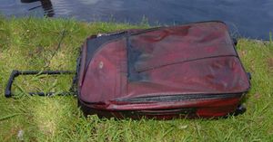 Divers uncovered the suitcase from the bottom of the canal
