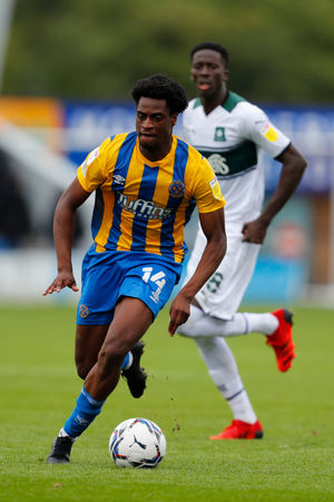 Nathanael Ogbeta of Shrewsbury Town (AMA)
