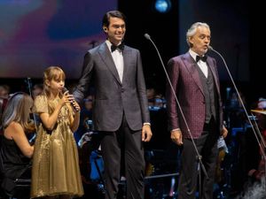 Supporting image for story: Andrea Bocelli performs alongside son and daughter at O2 Arena show