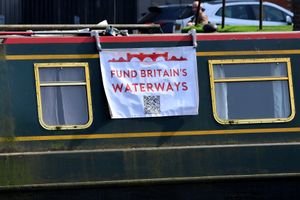 Narrowboats fill the basin in Walsall to protest about the lack of funding for British Waterways.