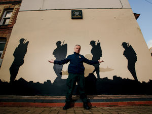 Supporting image for story: Market Drayton's mayor's mural is a fitting tribute to the fallen