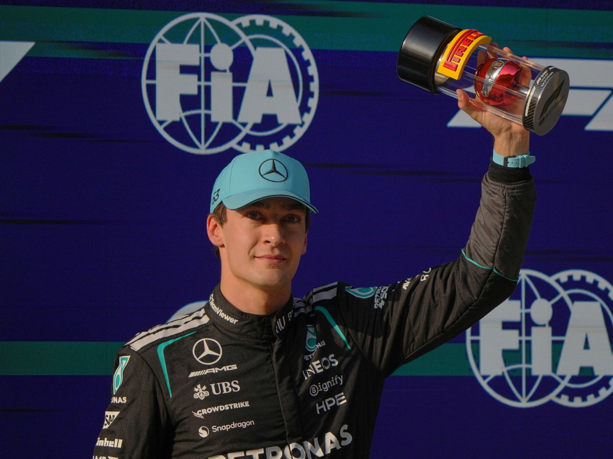 George Russell sees off Lewis Hamilton to win Chinese Grand Prix sprint race