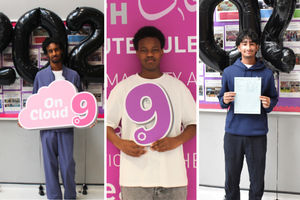 Eden Boys' Leadership Academy, Birmingham East celebrate GCSE results success.