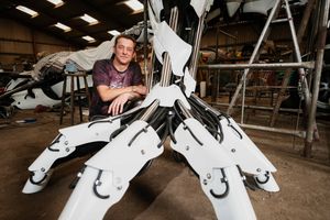 Sculpture Artist Luke Kite is creating a new robotic sculpture for the British Ironwork Centre in Oswestry